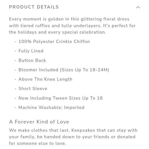 Janie and Jack Girl Dark Marine Glitter Floral Chiffon Dress - Picture 9 of 9